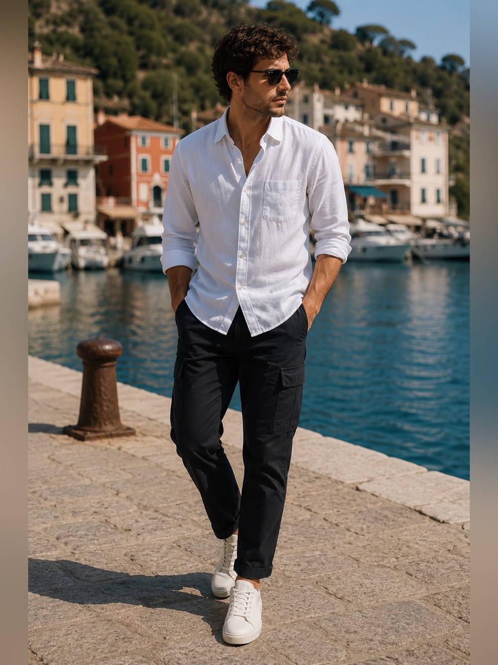 DKNYC Men's Dark Cargo Pants